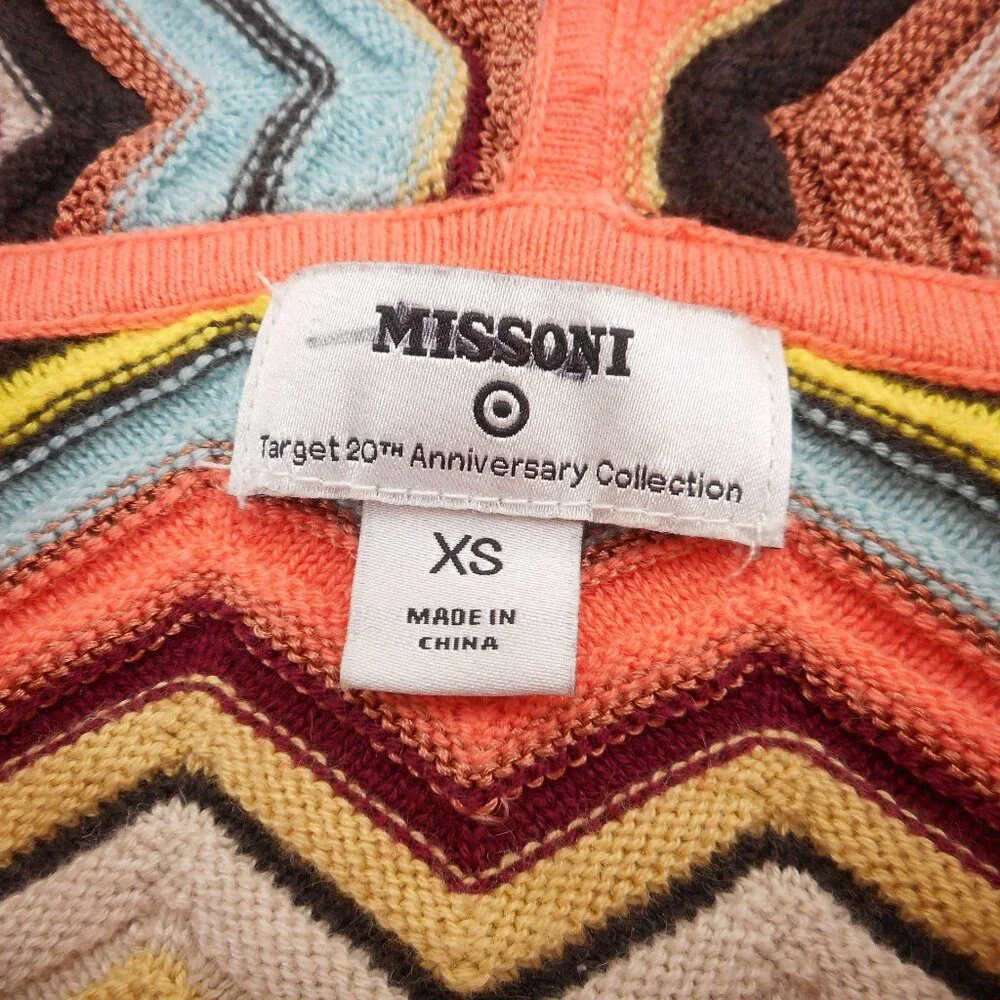 Missoni Target 20th Anniversary Girls Youth XS Chevron Zigzag Sweater Hoodie